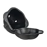 Ptdfjspt Vorgewürzter Dutch Oven-Topf Aus Gusseisen, Knoblauchröster, Kartoffelbräter für Ihren Küchenofen oder Outdoor-Grill, Ramen-Topf