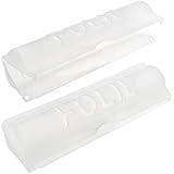 com-four® 2x Folienschneider - Alufolienabroller - Frischhaltefolienspender - Praktischer Halter für Alufolie oder Frischhaltefolie (2 Stück - transparent)