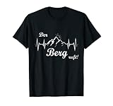 Der Berg ruft Herzschlag Puls Spruch Wandern EKG Alpen Berge T-Shirt