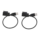 CENMEN 2 x USB 2.0 auf Mini Sata II 7 6 Adapter 13 für CD/DVD, tragbar, Slimline Drive