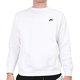 Nike Herren Sportswear Club Rundhalsshirt, White/Black, L, Weiß / Schwarz