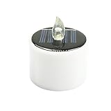 SHANQUAN Gaming Zimmer Zubehör 1 stücke Elektronische Kerzen Flammenlose Solarbetriebene Solar LED Teelampe Lichter LED LED licht Kinderzimmer Komplett (Warm White, One Size)