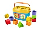 Fisher-Price Babys Erste Bausteine | Babyspielzeug ab 6 Monate, 9 Monate | Steckspiel ab 1 Jahr | Motorikspielzeug ab 6 Monate | Baby-Sortierspiel mit Sortierbox | Lern- & Formensortierspiel, FFC84