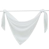 Joyswahl Querbehang Voile Triangle Schals Emma Deko Transparente Gardinen LxB 200x100cm Weiß 1er Pack