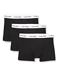 Calvin Klein Herren Boxershorts Low Rise TRUNK, 3er Pack U2664G, Ohne Eingriff, Mehrfarbig ( Schwarz (001 Black) ) - Large