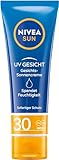 NIVEA SUN UV Gesicht Gesichts-Sonnencreme mit LSF 30, sofortiger Sonnenschutz für Gesicht, Hals & Dekolleté, Sonnencreme mit 24h Feuchtigkeitspflege (50 ml)