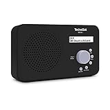 TechniSat VIOLA 2 - tragbares DAB Radio (DAB+, UKW, Lautsprecher, Kopfhöreranschluss, zweizeiliges Display, Tastensteuerung, klein, 1 Watt RMS) schwarz