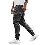 Herren Hosen Cargo Hose Freizeithose Cargohose Arbeitshose Unifarben-Hose, ganzjährig, lässig, alle einfarbig, mit Reißverschluss, Hosen, Mode, Overalls, Strandtaschen, Hose Cargohose Herren Winter