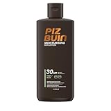 Piz Buin Moisturising Sun Lotion LSF 30 (200 ml), schnell einziehende Sonnencreme mit dreifach Sonnenschutz und Lichtschutzfaktor 30, pflegt die Haut und spendet Feuchtigkeit