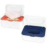 2 STK. Feuchttücher Box, Feuchttücherspender, Feuchttücherbox, Feuchtes Toilettenpapier Aufbewahrungsbox, Feuchtpapierbox Spender Halter mit Deckel für Heim