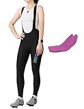 LAMEDA Fahrradhose für Damen, hohe Taille, 3D-gepolsterte Radhose, atmungsaktiv, schnell trocknend, Fahrrad-Leggings, Blackbibs, X-Groß