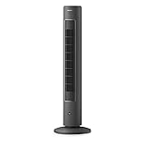 PHILIPS Oszillierender Turmventilator 5000 Serie, 105 cm, Fernbedienung, Timer, 3 Geschwindigkeiten, 3 Modi, 40W, leistungsstarker leiser Luftstrom, geeignet als Aroma-Diffuser, grau (CX5535/11)