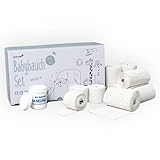 Babybauch Gips-Abdruck Set vom Schwangerschaftsbauch 3D BASIC mit 8 Gipsbinden (24 Meter), Vaseline & Handschuhen + Anleitung | Geschenkidee werdende Mütter von praxy