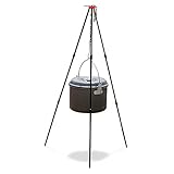 Campfire Cooking Stand BBQ Grill Swing Grill Höhenrangierbares Stativ Grilling Set Outdoor Garden Patio Tripod BBQ - Outdoor-Picknick-Camping. BBQ Kochbügel mit Aufbewahrungstasche kochen ( Farbe : Bl