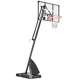 SPORTNOW Basketballkorb Outdoor mit Ständer, 236–293cm Höhenverstellbar Basketballständer mit Rollen, Basketball-Backboard Ständer, Basketballanlage, Stahl