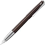 LAMY studio dark brown Füller – universeller Füllfederhalter in elegantem Gehäuse aus Ganzmetall – 14 kt. Goldfeder, partiell platiniert & in Strichbreite EF – inkl. Tintenpatrone LAMY T 10 blau