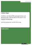 Analyse von Sprachlernprogrammen am Beispiel des 'Intensivkurs Deutsch' von Digital Publishing: Sprachlernprogramme und ihre Bewertung