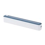 Frischhaltefolien-Spender mit Schneider, 2-in-1-Frischhaltefolien-Schneider und -schneider, Frischhaltefolien-Dia-Schneider, Aluminium-Zinnfolienspender für Zuhause, Küche, Glr522 (Blau, 36,5 x 5 x