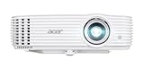 Acer H6830BD DLP Beamer (4K UHD (3.840 x 2.160 Pixel) 4.000 ANSI Lumen, 10.000:1 Kontrast, 3D, Keystone, 1x 10 Watt Lautsprecher, HDMI (HDCP)) weiß, Home Cinema