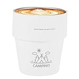 Pzuryhg Isolierter Becher, wiederverwendbarer Reisebecher, Edelstahl-Reisebecher, Kaffeebecher, isolierter Bierkrug, vakuumisolierter Kaffee, 300 ml Kaffeebecher, Camping-Reisebecher,