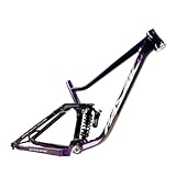 BSFHQS 27.5er 29er Mountainbike-Boost-Rahmen, vollgefedert, 40,6 cm, 45,7 cm, Aluminiumlegierung, Scheibenbremse, Fahrradrahmen DH/AM 12 x 148 mm Steckachsenrahmen mit Stoßdämpfer (lila, 73,7 x 40,6