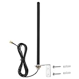 Nelawya Outdoor WiFi Antenne 2.4G Antenne 6dBi RPSMA Stecker mit RG174 3M Kabel für WLAN Router Gateway Mini PCI-Express PCIE Netzwerkkarte Sicherheit IP Kamera USB Adapter