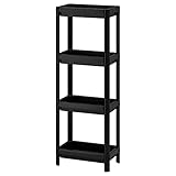 Ikea Vesken Regal, Badregal schwarz 36x23x100 cm