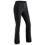 Maier Sports Marie, Enganliegende Damen Skihose, Wasserabweisende Softshell Schneehose, Stretchmaterial und verstellbarer Bund, PFC-frei, stormprotec-Technologie, Schwarz, Gr. 40 (W31/L31)