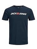 JACK & JONES Male T-Shirt Klassisches, Navy, L