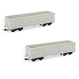 Evemodel 2 Set Spur H0 1:87 Hochbordwagen Modell Eisenbahn Güterwagen Waggon Unbemahlte Klebstoff Blank unlackiert unmontiert