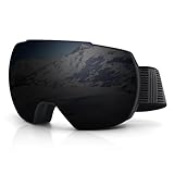 DUDUKING Skibrille Snowboard Brille für Herren Damen Erwachsene Jugendliche,Skibrillen OTG UV-Schutz Kompatibler Helm Anti Fog Skibrillen Sphärisch Verspiegelt