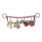 Little Dutch 9011 Stoff Kinderwagenkette Spielzeug für Babyschale - Fairy Garden rosa