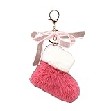 Limtula niedlicher Plüsch-Schlüsselanhänger, Stiefeldekoration, modisches Accessoire, Rucksack-Clip, Kindergeschenk, Handtaschen-Charm, Leckereien, Taschenfüller, rosarot, Rose Red