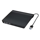 DUTTY Externes CD/DVD-Laufwerk, tragbarer USB 3.0 CD-Brenner +/- RW CD ROM Externes DVD-Laufwerk, geeignet für Laptop Desktop ROM Rewriter Brenner, kompatibel mit Windows 7/8/10/11, Linux, Mac OS