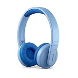 PHILIPS TAK4206BL/00 Over Ear Bluetooth Kinder Kopfhörer Kabellos, Farbige LED-Leuchten, App mit Kindersicherung und 85dB Lautstärkebegrenzung, mit weichen Ohrpolstern, Blau, Einheitsgröße