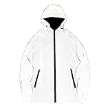 reflektierende，Fahrradjacke Damen Wasserdicht Atmungsaktiv Wanderjacke Windbreaker Sommerjacke Outdoor Jacken Leichte Windjacke Trekking Radjacke,Grau 2,M