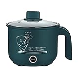 Sharplace Mini Hot Pot Ramen Cooker Antihaft-tragbare elektrische Mehrzweckpfanne für Home Office Dorm, GRÜN