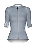 INBIKE Radtrikot Damen Kurzarm Fahrradtrikot Sommer Atmungsaktiv Trikot Fahrrad Rennrad Shirt Fahrradbekleidung Grau L