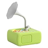 Krujecnt Audio-Player für Kinder, Grammophon-Spielzeug für Kinder - Tragbarer Grammophon-Story-Player mit 96 Karten - Interaktives Kinderspielzeug, Vorschul-Lernspielzeug für und Mädchen