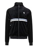 Sergio Tacchini Trainingsjacke Dallas 024 Velour Tracktop schwarz (blau) XL