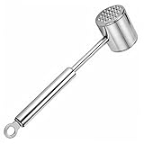 Ciieeo Fleischklopfer Zartmacher Kochen Krabbenwerkzeuge Werkzeuge zum Zartmachen von Fleisch tenderizer fleischklöpfer doppelseitiger Weichmacher Kochhammer Rostfreier Stahl Silver