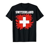 Schweiz Splash-Flag Schweizer Suisse Trikot Sport T-Shirt