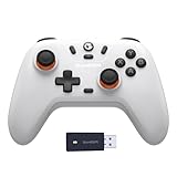 GameSir Nova Lite Wireless Controller, Tri-Mode Konnektivität, PC Gamepad Joystick für Windows PC/Switch/Stem/iOS/Android, mit Hall-Effekt Trigger, DualVibration, Turbo, Bewegung (weiß)