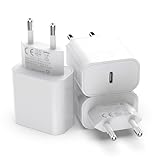 iphone adapter,USB C Ladegerät 25W[3 Pack]für iPhone 16 15 14 13 12 11 XS XR SE iPad netzteil Stecker Ladestecker 3X Ladegerät schnellladegerät Ladeadapter Geeignet für Verwendung mit iPhone Ladekabel