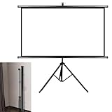 Beamer Leinwand mit Stativ, Tragbar Projektor Leinwand 60 Zoll 72 Zoll, 4:3/16:9, 4K HD Projektion Leinwand, Einstellbare Bildschirmhöhe, Projektionsleinwand Outdoor(16:9,72in)