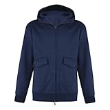 Sweatjacke Herren Mit Kapuze - Herren Hoodie Mit Futter Und Durchgehendem ReißVerschluss Hooded Sweatshirt Einfarbig Kapuzenjacke Leichte üBergangsjacke Herbst Winter Fleecejack MäNner Kapuzenpullover