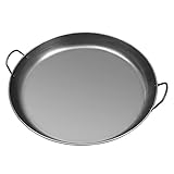 Spanische Paella-Pfanne aus Gusseisen, antihaftbeschichtet, Doppelgriffe, ideal für Zuhause, Restaurant, Camping, 40 cm, Kochen im Freien