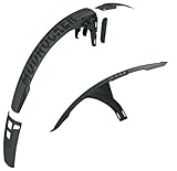 SKS GERMANY MUDROCKER SET Schutzblech-Set für Mountainbikes (Fahrradzubehör aus schlagfestem Hochleistungskunststoff, innovative Befestigung, effektiver Spritzschutz), schwarz