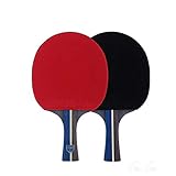 Tischtennis-Set, Tischtennisschläger-Set, 5 Schichten Holz, 4-Sterne-Profi-Ping-Pong-Schläger, für Anfänger, Schüler, Kinder/Doppelschläger/Langer Griff