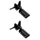 2 Sätze Stecker tragbar schlüssellos extra langer Torriegel Schieberiegel Bolzenschloß riegelschloss door lock Gartenzaunriegel door ｌock Torgriffe Pool-Gate-Riegel Stahl Black DOITOOL